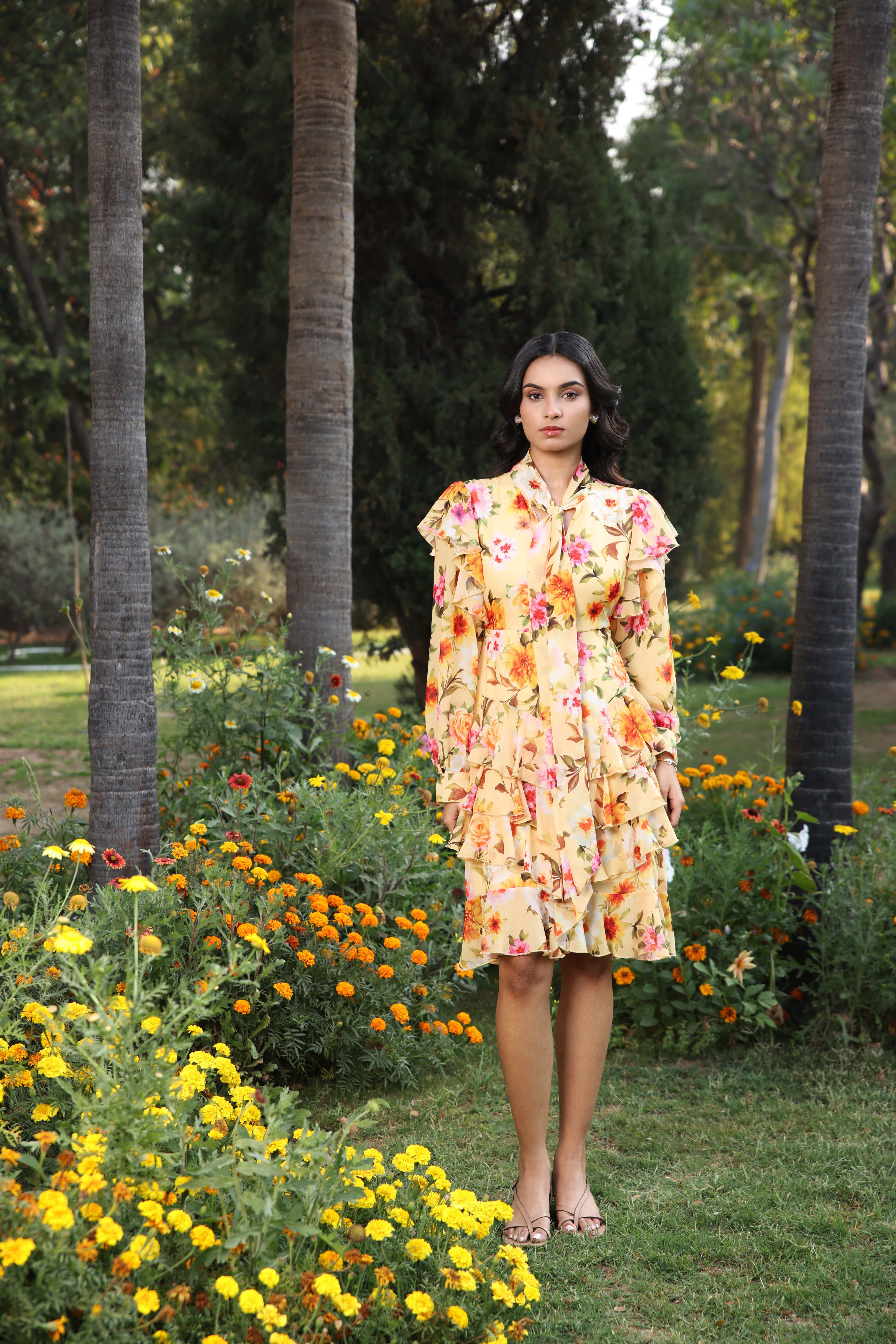 Sunlit Reverie Tiered Dress