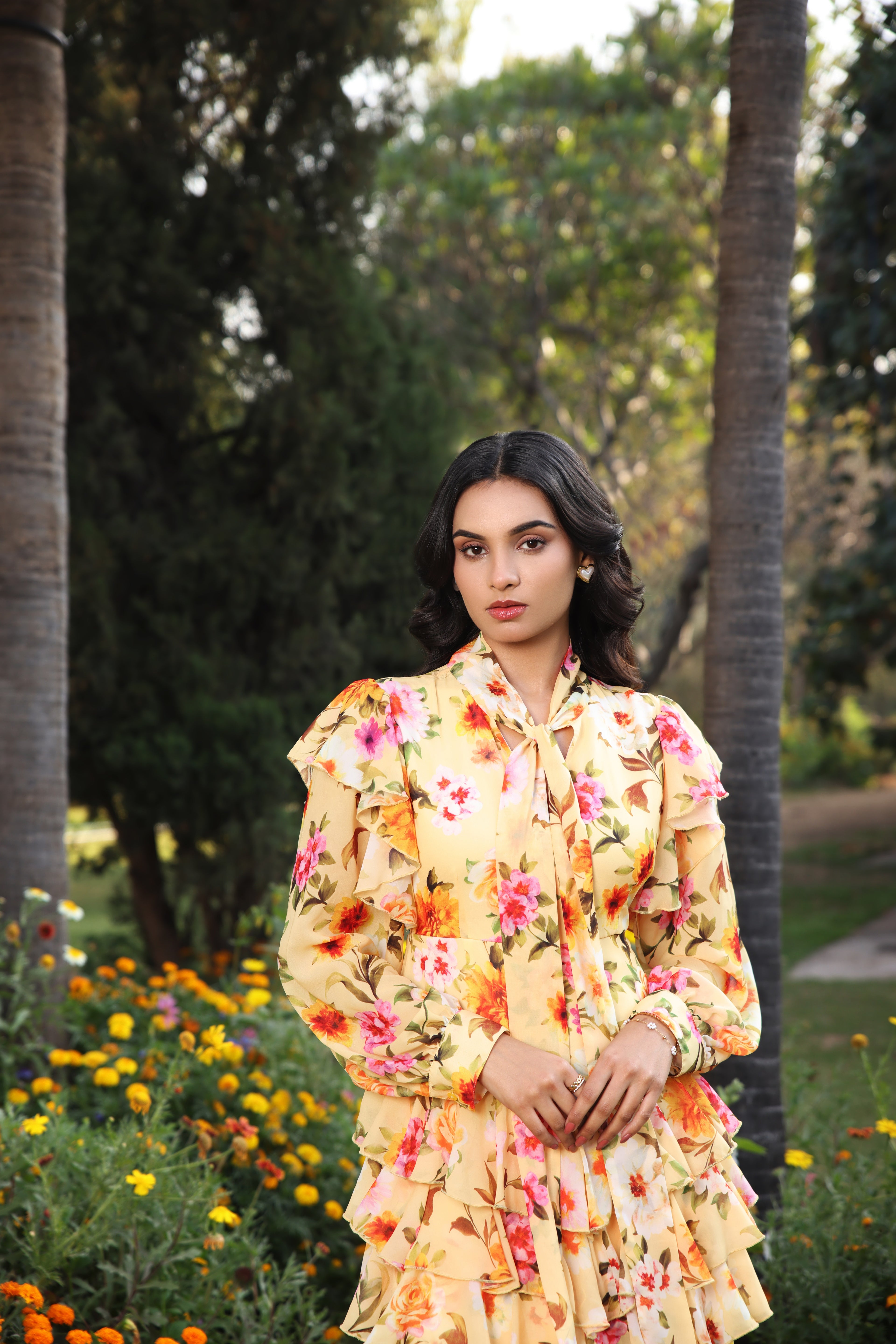 Sunlit Reverie Tiered Dress