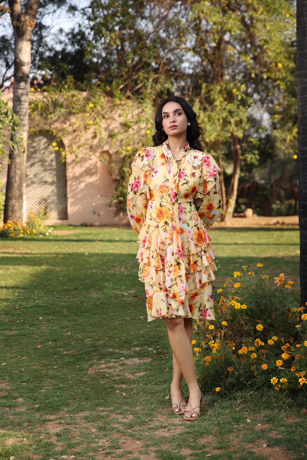 Sunlit Reverie Tiered Dress