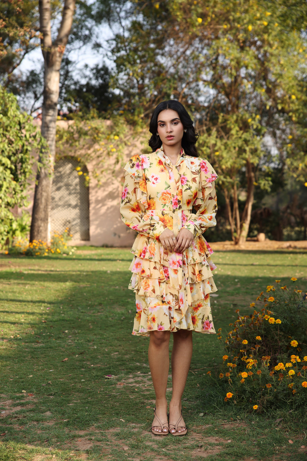 Sunlit Reverie Tiered Dress