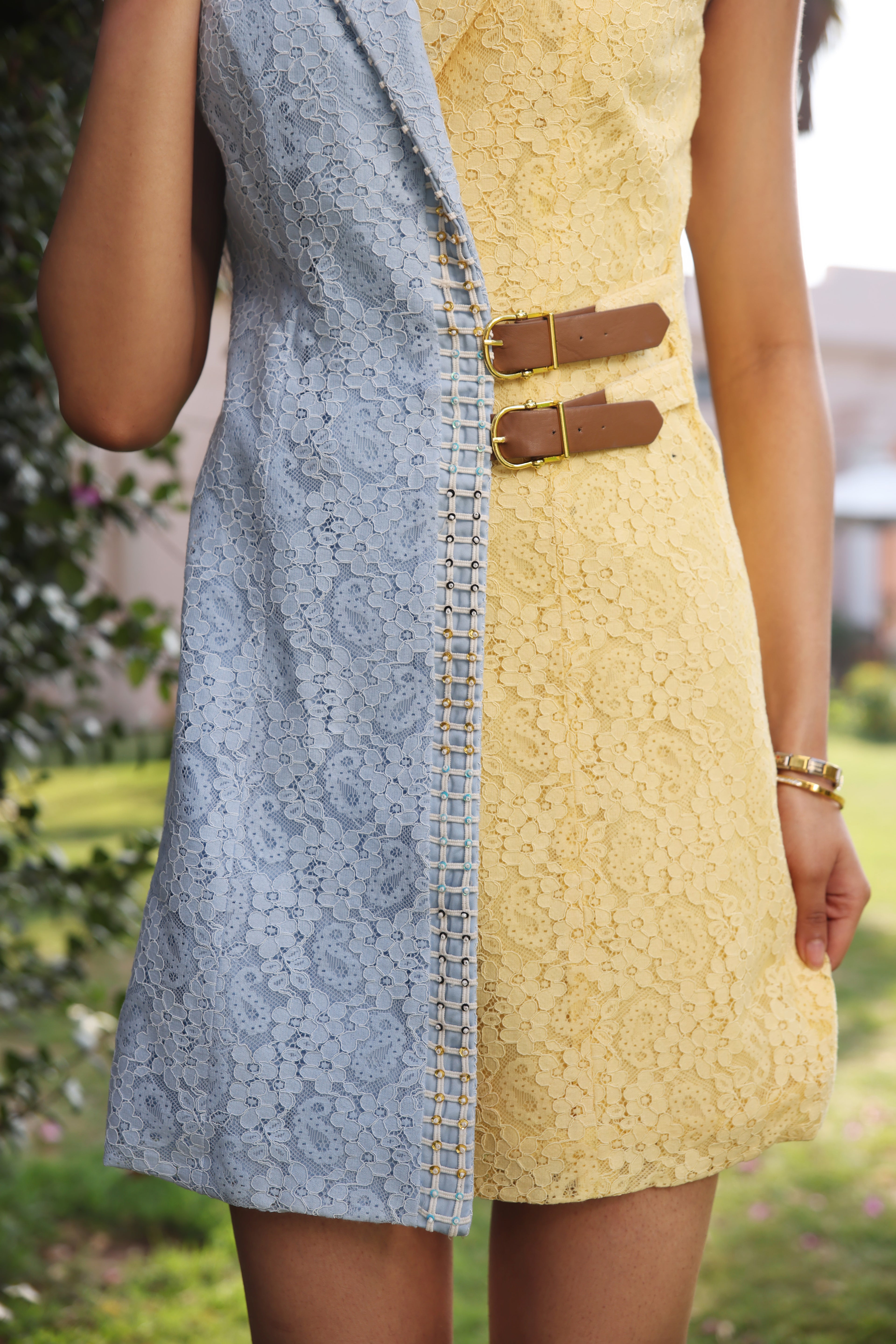 Dualité Lace Tailored Mini Dress