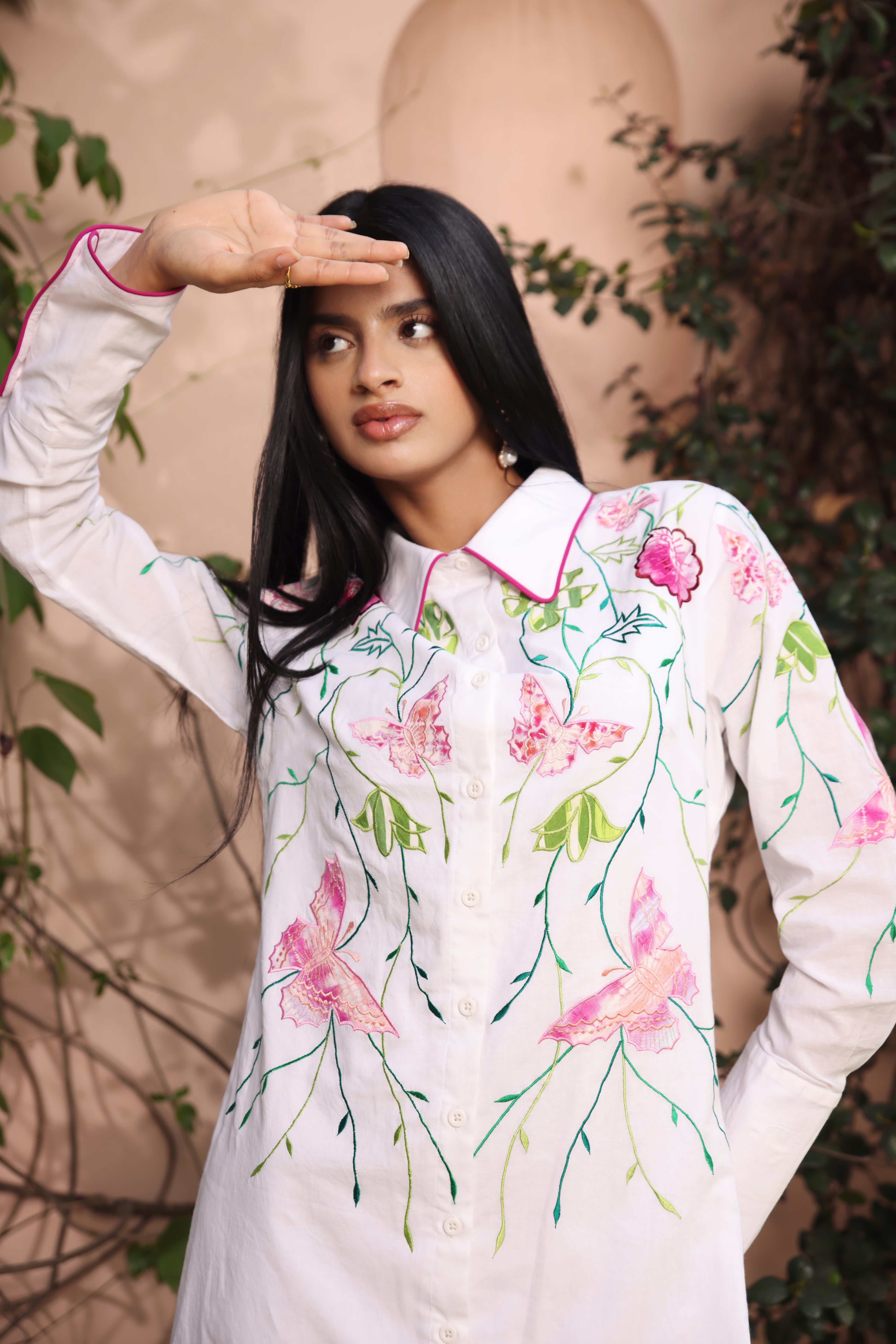 Blossom Script Shirt Dress