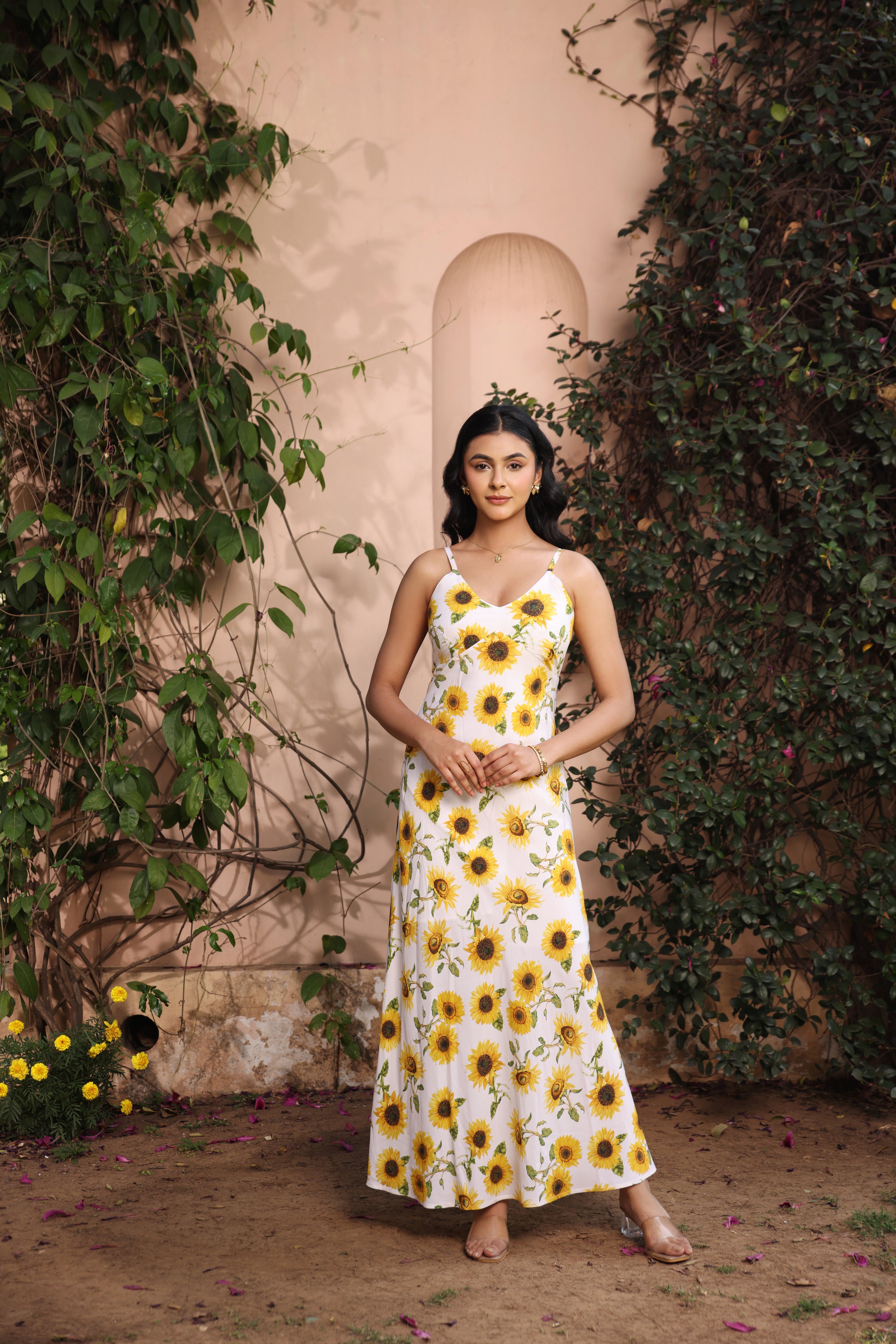 Helia Sunflower Maxi Dress