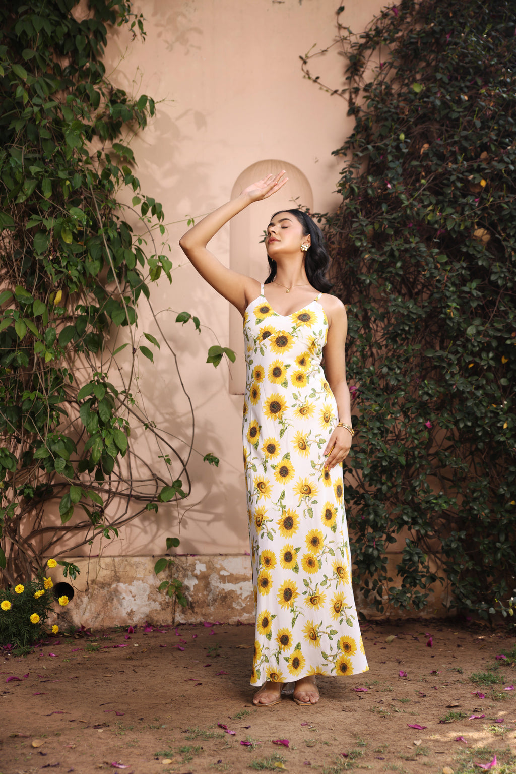 Helia Sunflower Maxi Dress