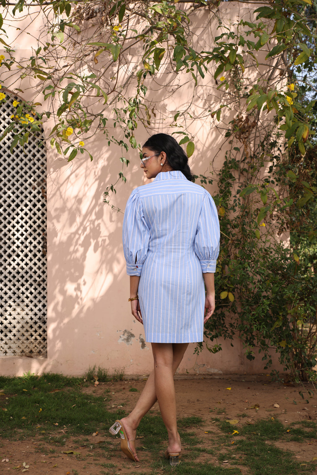 Serene Stripe Shirt Dress