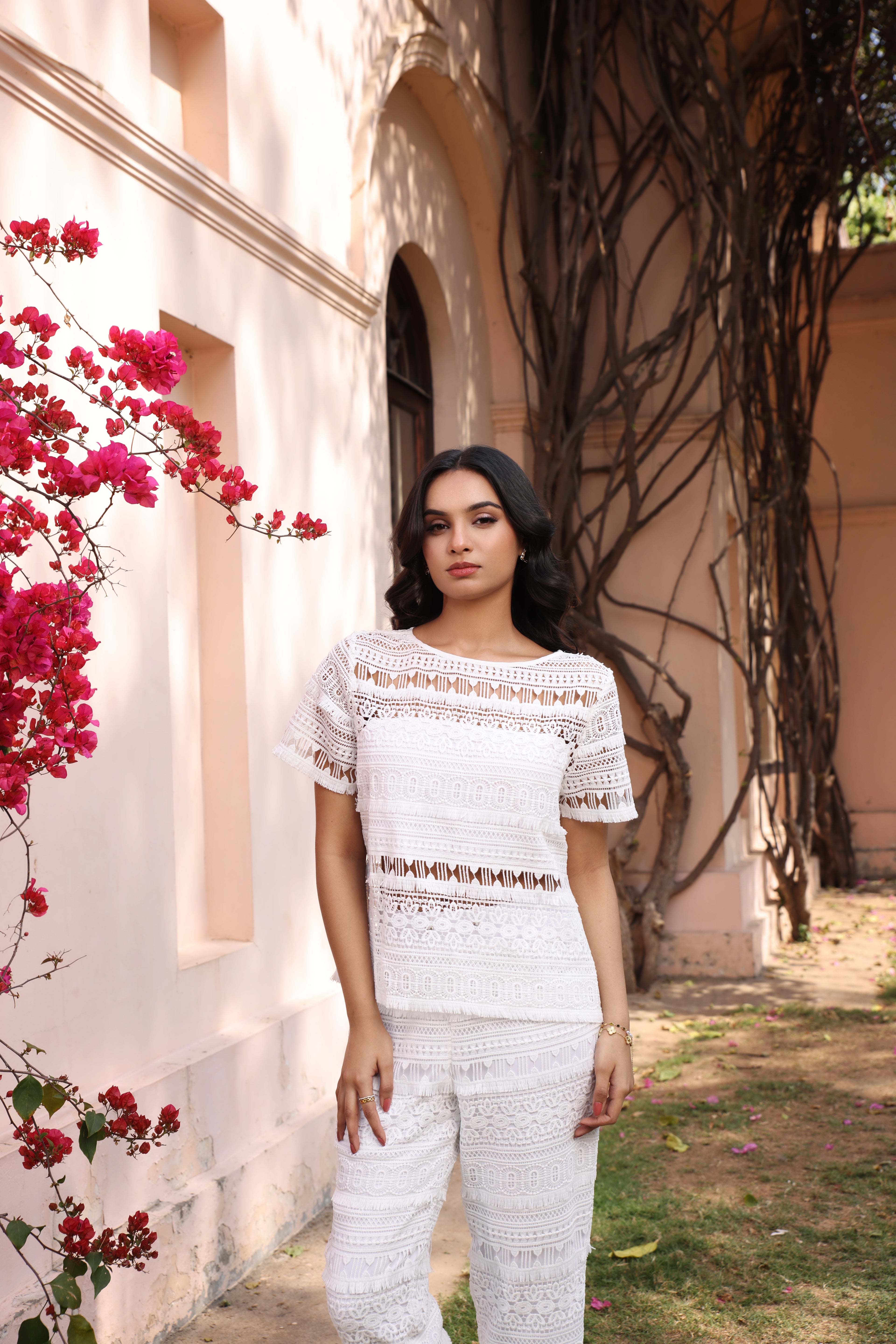 Ivory Lattice Daydream Set