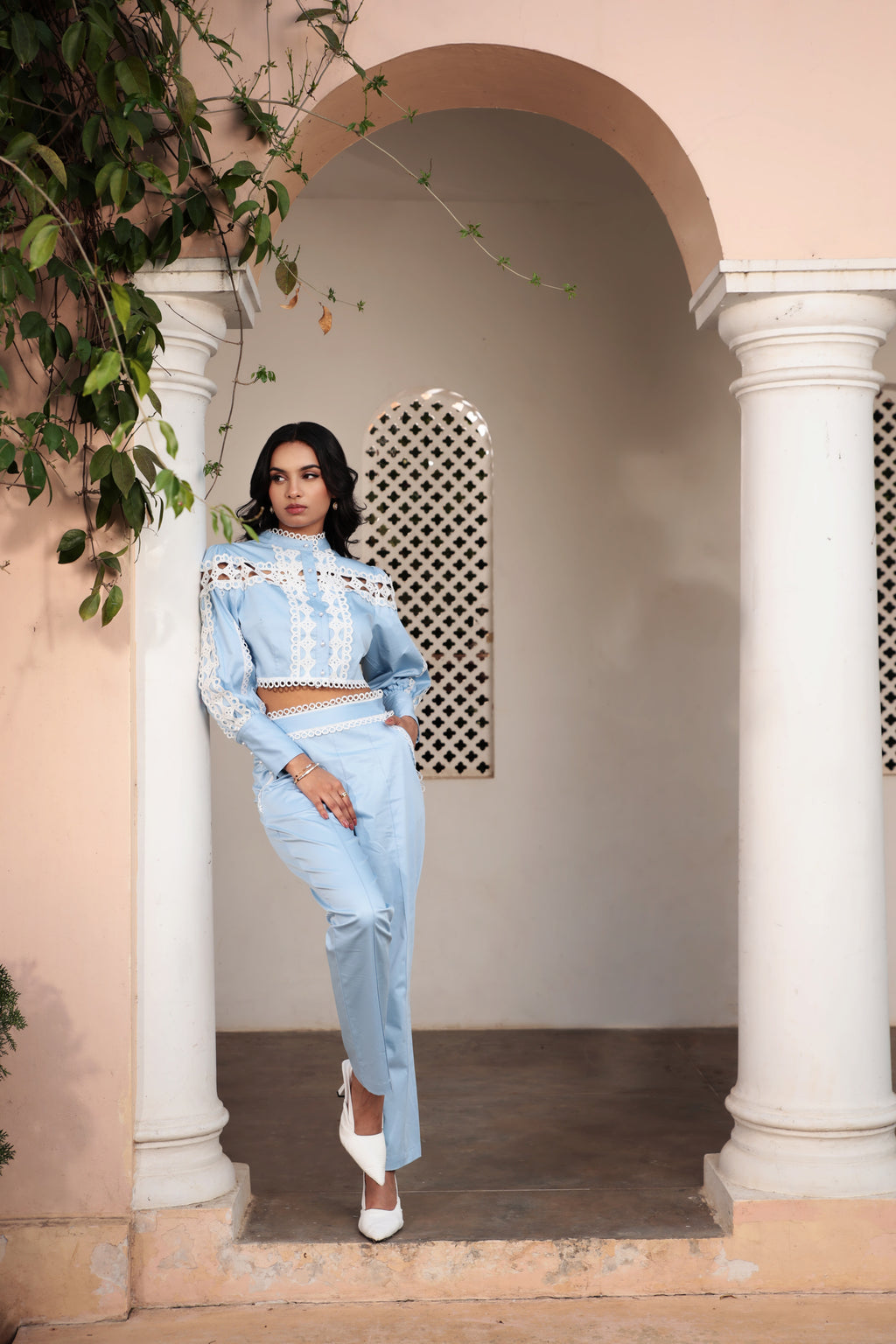Aurelle Lace Crop Blouse