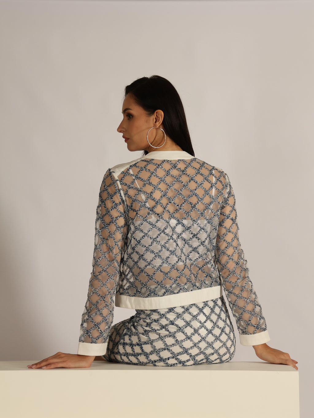 Elara Sheer Mesh Jacket