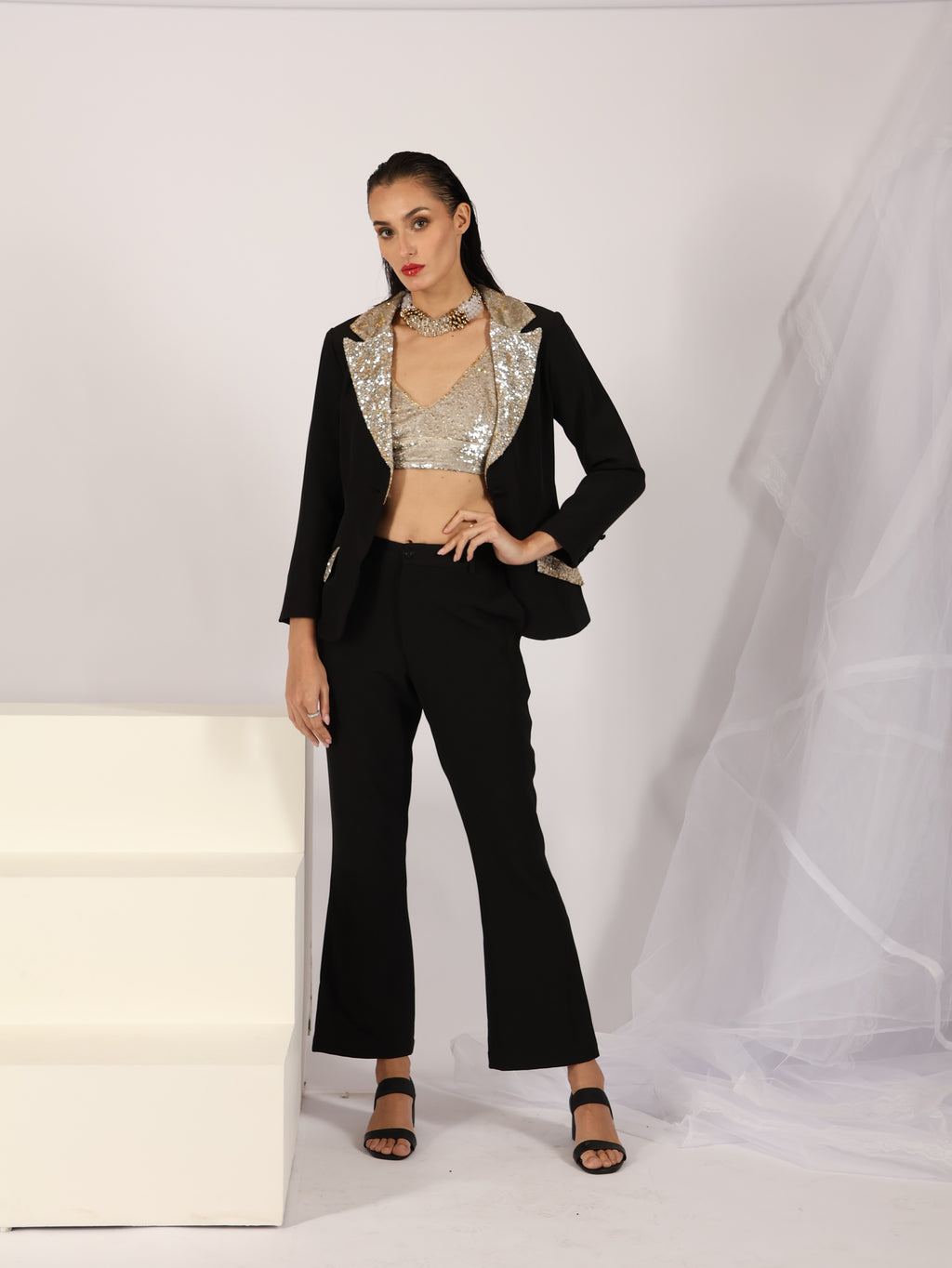 Twilight Mirage Sequin 3-Piece Ensemble