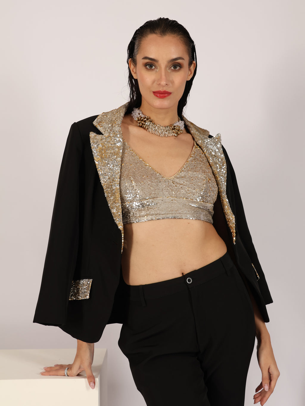 Twilight Mirage Sequin 3-Piece Ensemble
