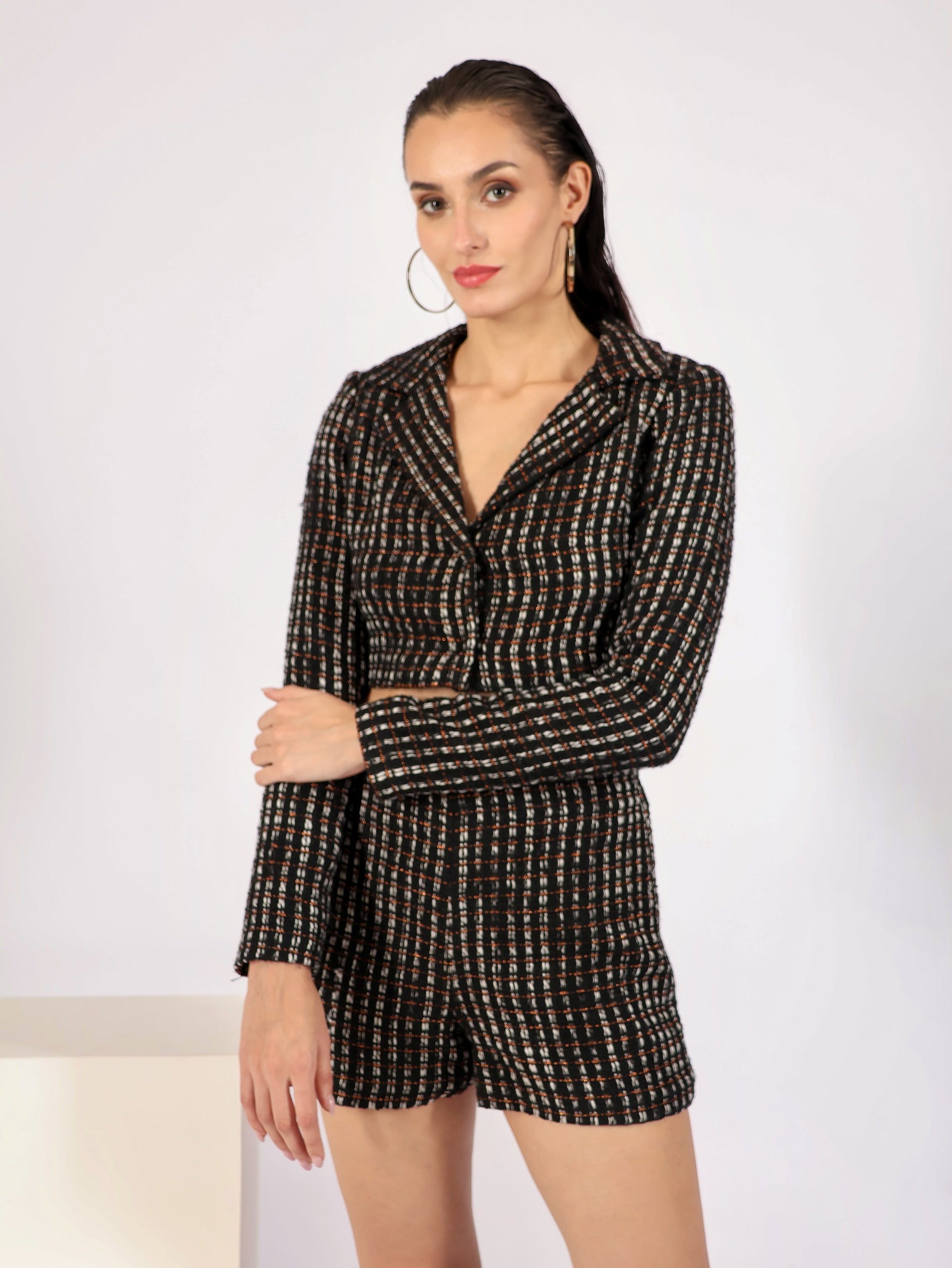 Tweed Cropped Blazer