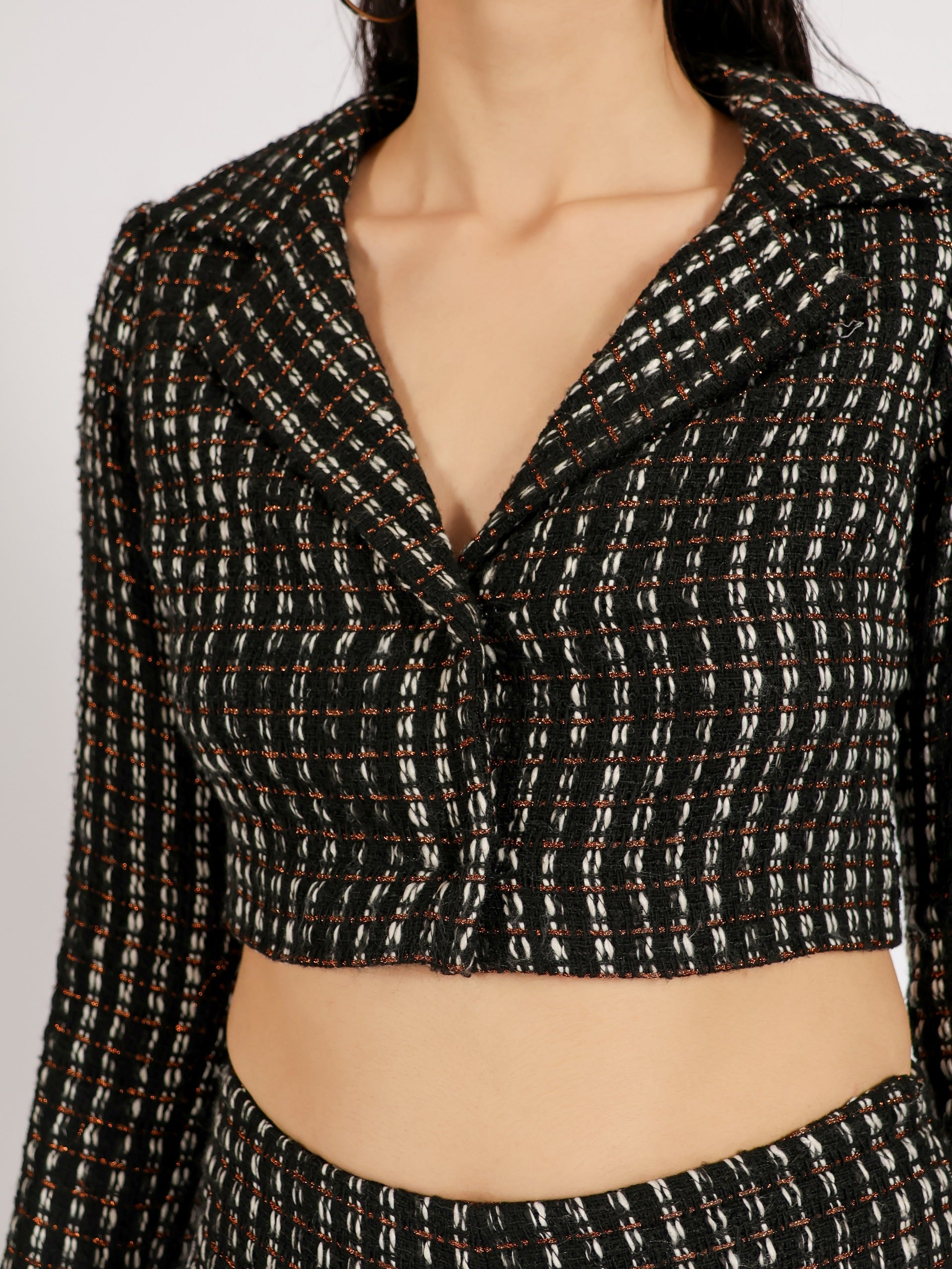 Tweed Cropped Blazer